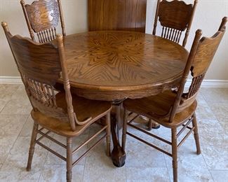 Solid Oak Clawfoot Dining Table