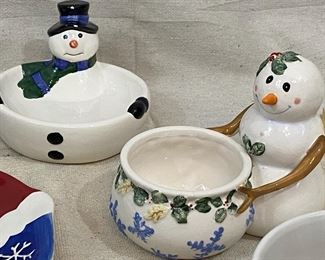 Snowmen Snack Bowls