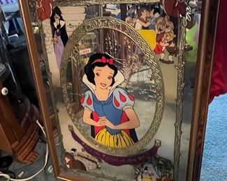Snow White and the Seven Dwarfs etched wall mirror