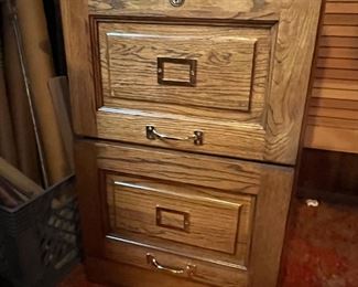 Wood file cabinet