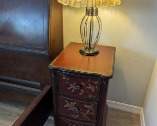 3 drawer nightstand with floral design