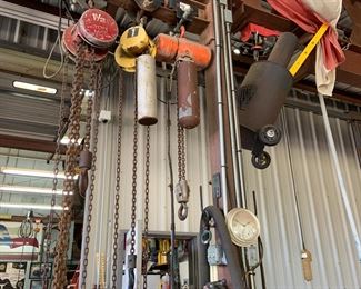 cranes and hoists, electronic and manual