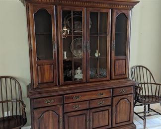 Solid wood china hutch