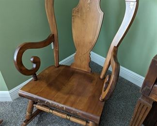 Vintage solid wood rocker