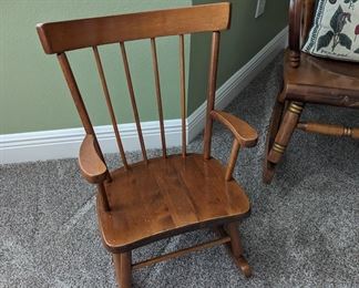 Child's wooden rocker