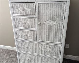Wicker armoire
