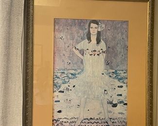 Gustav  Klimt - Mada Primavesi -  very large framed and matted  print