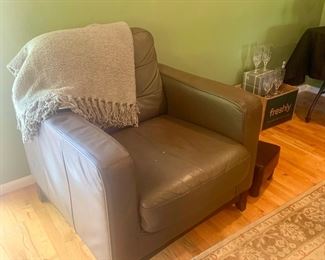 Brown Leather Arm Chair