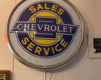 Sales/Service Chevrolet Light Up Sign