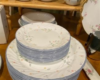 Corelle by Corning - English Meadow Pattern - 12 Salad Plates, 12 Dinner Plates
