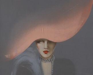 149	Victoria Montesinos Lithograph Visage	Victoria Montesinos (Mexico, 1972-). Lithograph, Visage of the Past. Signed in charcoal lower right and numbered 245/300 in charcoal lower left. 34 1/4" x 24 1/4" (with frame 44 1/2" x 34 1/4").
