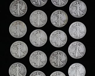 365	18 Walking Liberty Half Dollars	11 1943 Walking Liberty Half Dollars Philadelphia Mint. 3 1943 Walking Liberty Half Dollars Denver Mint. 4 1943 Walking Liberty Half Dollars San Francisco Mint.
