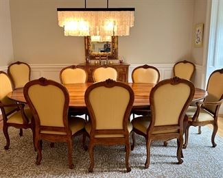Oval Dining Room Table & (10) Century Furniture Chairs