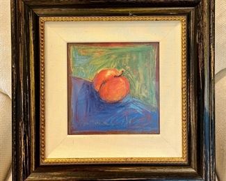 Peach Print, Signed Joyce Shelton