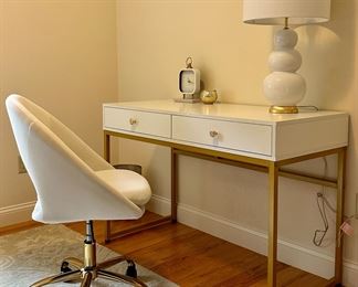 Modern Desk with Gold Legs
