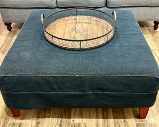 McCreary Modern Slip Covered Ottoman