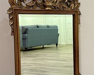 Gold Gilt Mirror with Bird Accents