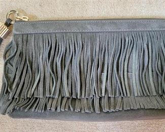 India Hicks Suede Clutch
