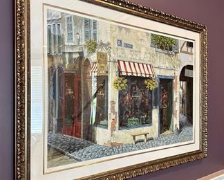 "Paris Restaurant" Lithograph 57/125, Signed Shvaiko