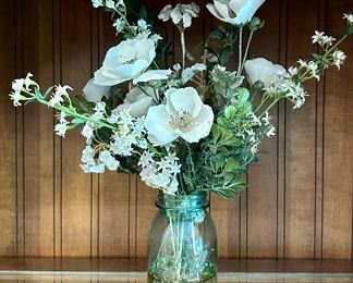 Faux Flowers in Acrylic Water