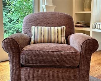 Upholstered Chenille Armchair