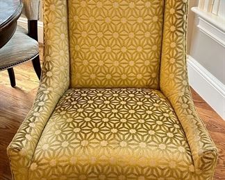 (2) Kravet Furniture Armchairs (geometric pattern)