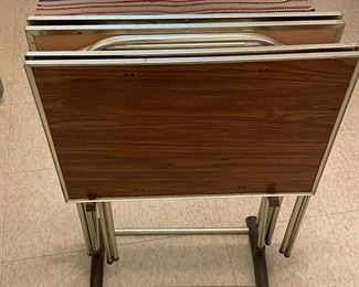 Vintage tv tray set