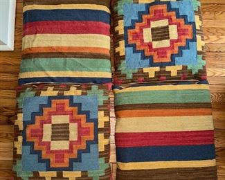 Set of 4 kilim floor pillows/cushions