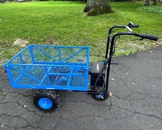 Awesome Landworks battery powered utility wheelbarrow/cart/wagon