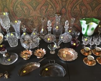 Cut Glass, Crystal, Silver