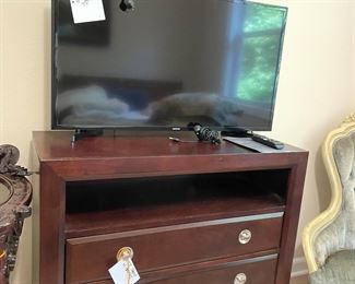 tv stand & flat screen