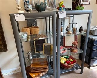 glass/metal shelving