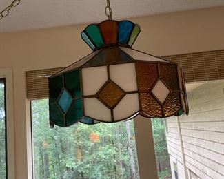 stained glass hanging lamp