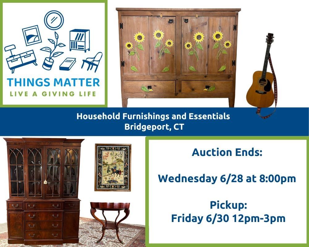 Household Furnishing and Essentials Bridgeport,... starts on 6/27/2023