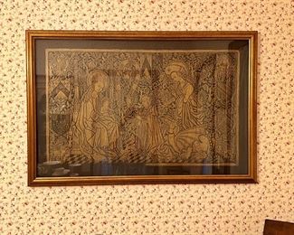 brass rubbing of Saint Margaret of Anticoch