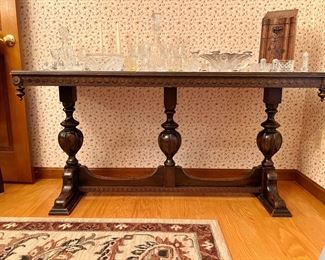 antique wood side board