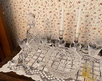 Waterford Crystal carafe and bowl