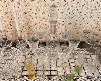 Waterford Crystal carafe and wine glasses