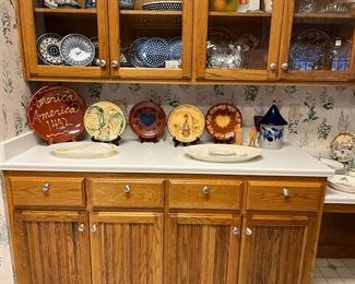 various redware plates