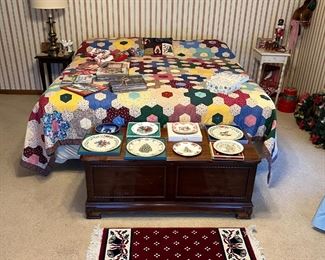 hand stitched hexagon quilt