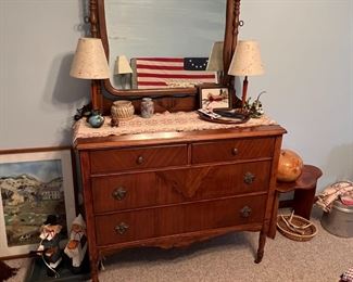antique dresser with mirror
