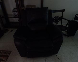 Electric leather recliner