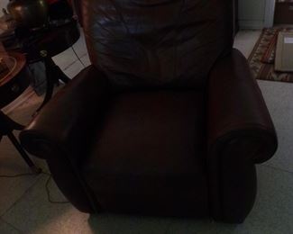Leather recliner