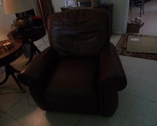 Leather recliner