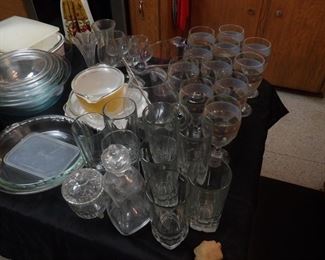 Assorted glassware
