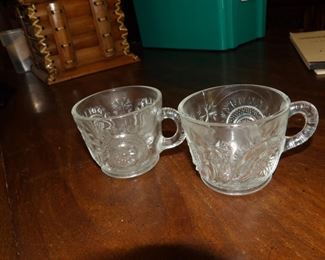 Crystal punch bowl and cups