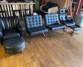 Chairs Black Leather 