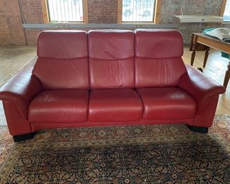 Sofa Ekornes Stressless Red Leather
