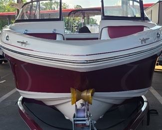 Inboard/Outboard Bowrider
Only around 40hrs. 
