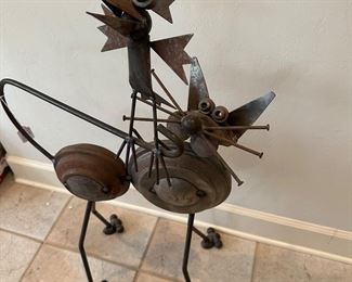 Metal catbird art